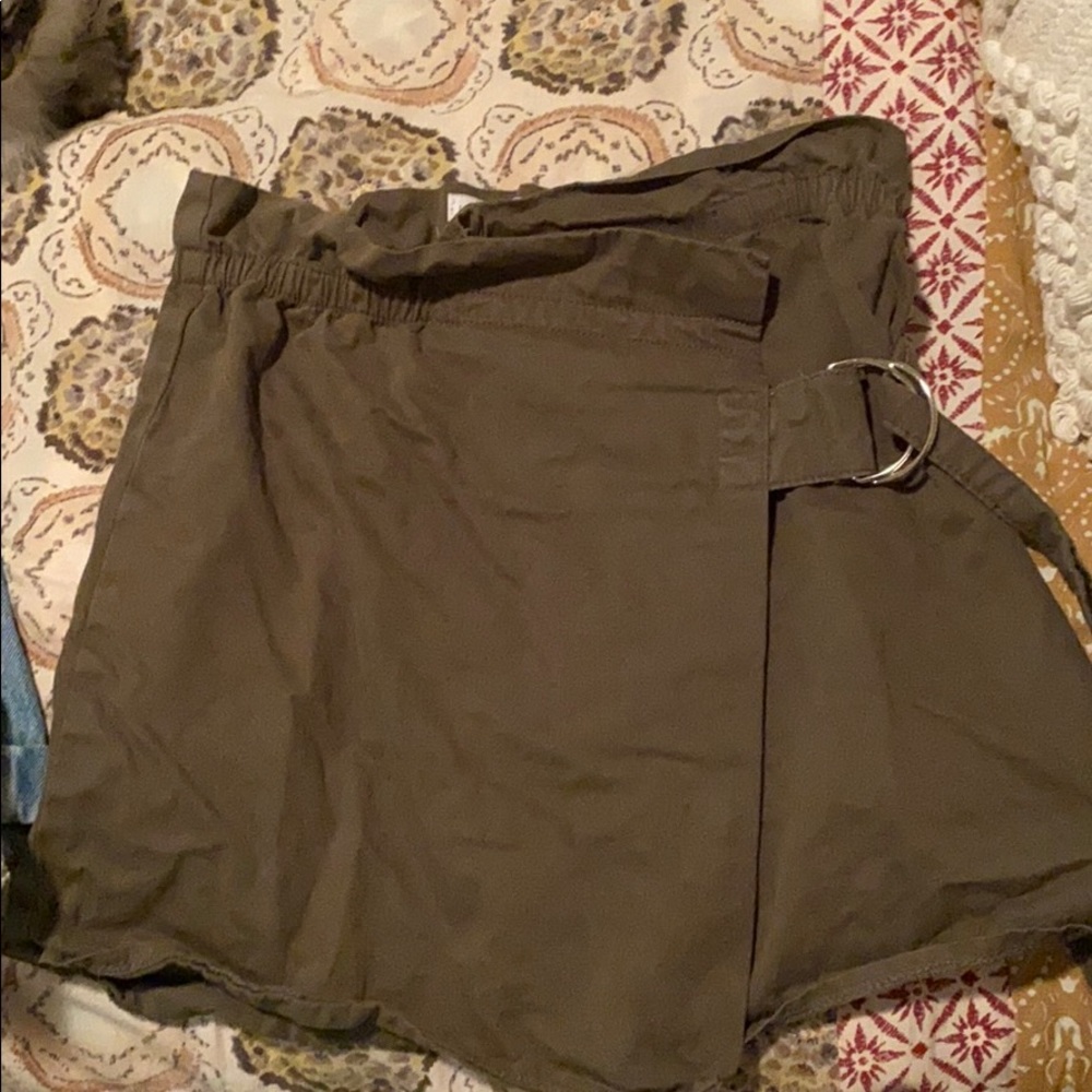 Urban Outfitters army green wrap skirt